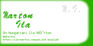 marton ila business card